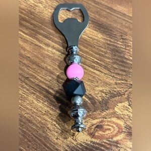 Stylish Silver and Pink Bottle Opener